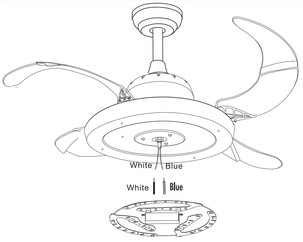 Bella Depot DC3605-G Retractable Ceiling Fan - Fig 10