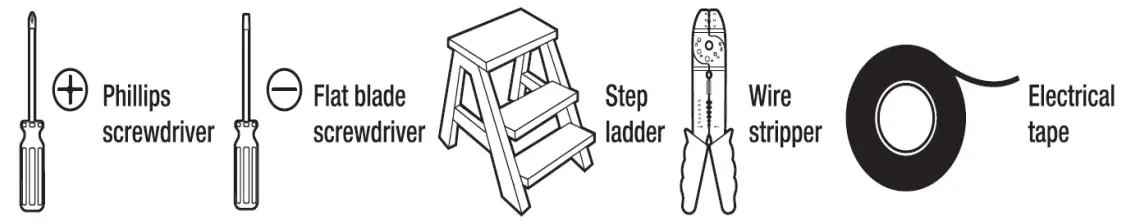 Bella Depot DC3605-G Retractable Ceiling Fan - TOOLS REQUIRED