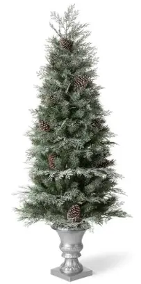 glitzhome-2030800006-5ft-Pre-Lit-Pine-Artificial-Christmas-Porch-Tree-product