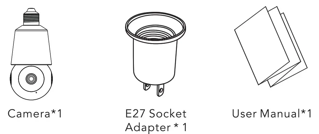 Langshixing Electronic LC323 Mini PTZ Full HD Camera with Bulb E27 Socket - fig