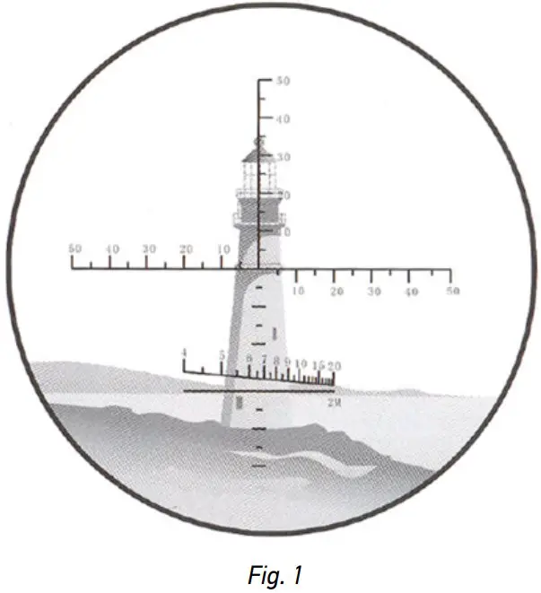 Using the reticle to calculate distance