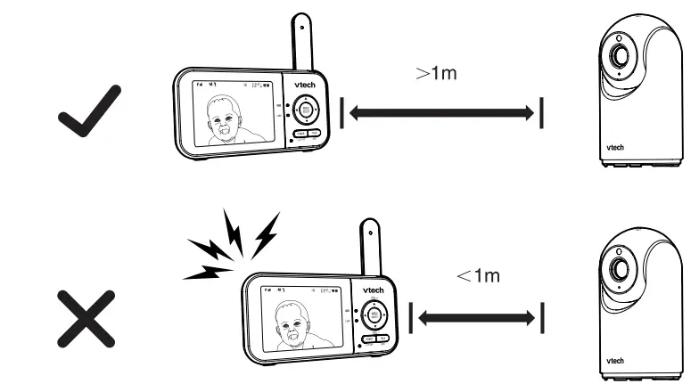 Positioning the baby monitor