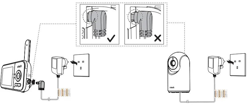Connect the baby monitor