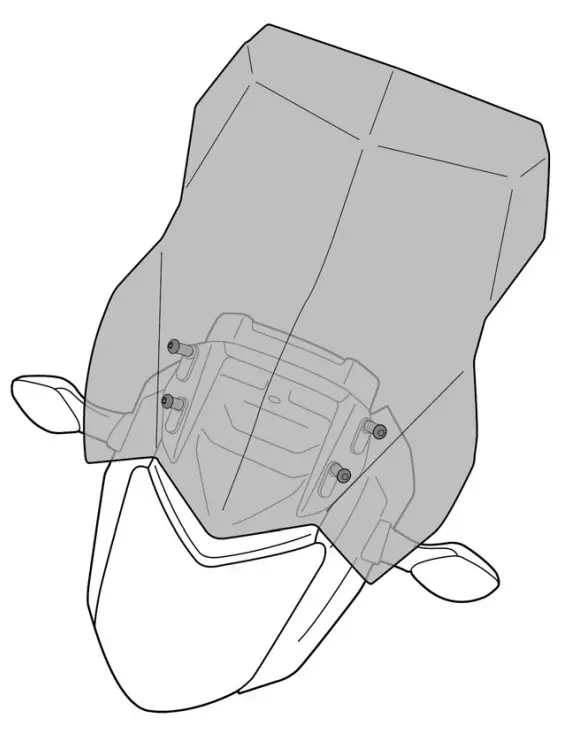 TOURATECH NC700X Windscreen L Clear