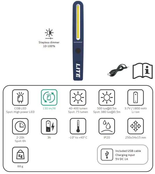 SCANGRIP 03.5666 Stick LITE M