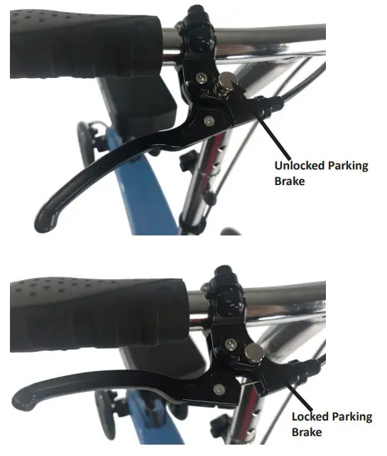 KneeRover All Terrain Fusion Knee Scooter -Parking