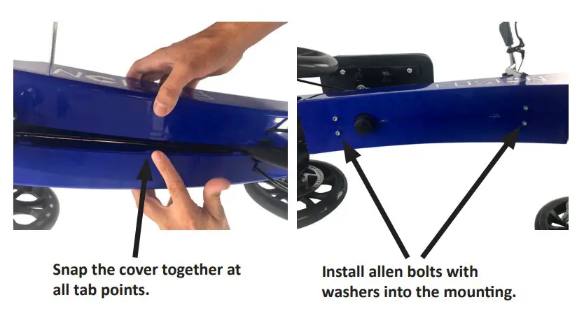 KneeRover All Terrain Fusion Knee Scooter - bolts 1