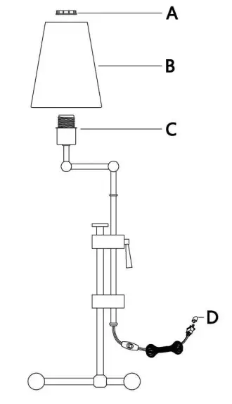 ETHAN ALLEN 096094 BRS Cole Task Lamp