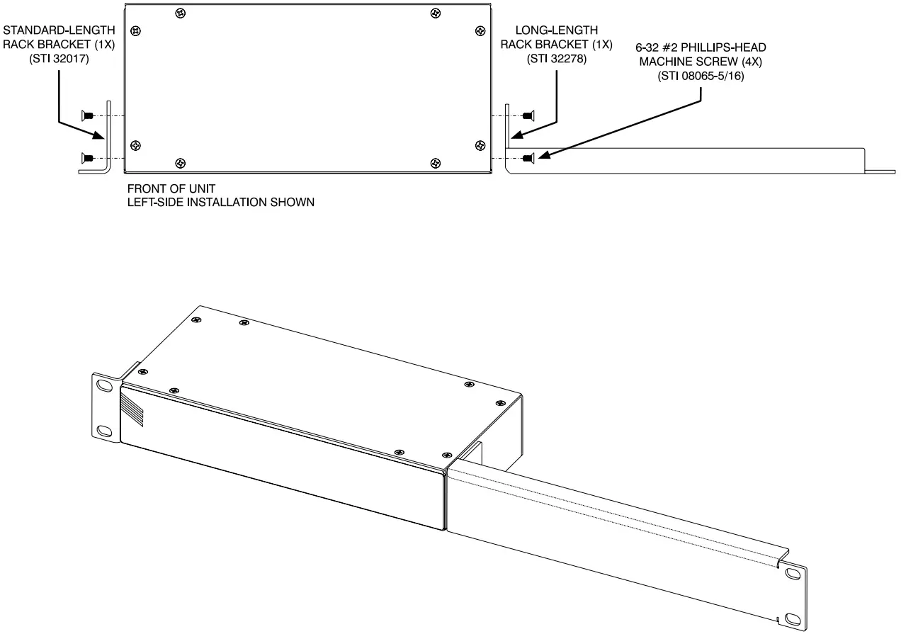 Left- or Right-Side Rack Mounting One
