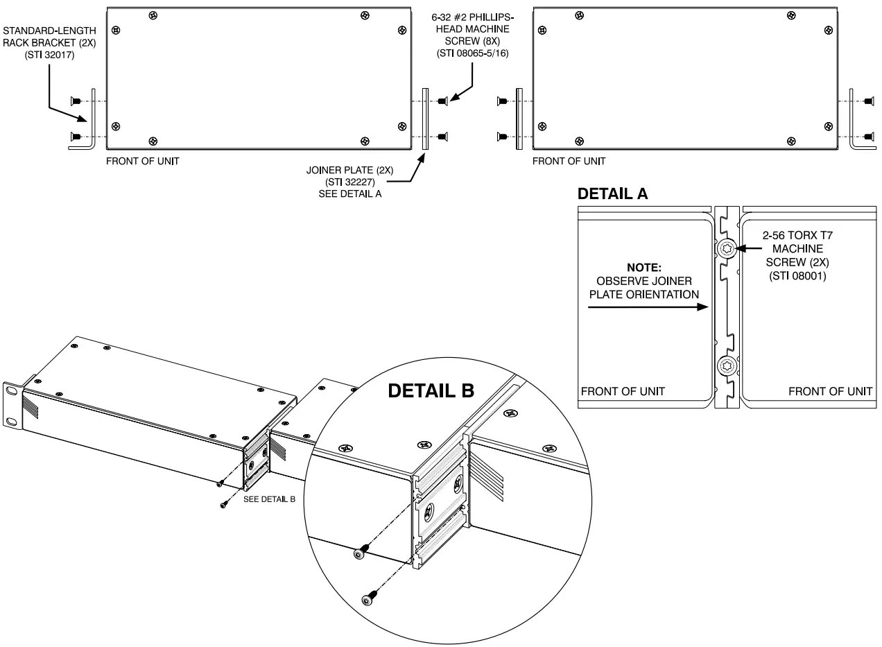 Rack-Mounting Two Model 544D Units