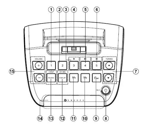 Sangean RCR-28 Digital Tuning Clock Radio with Lightning Connector Dock-FIG- (3)