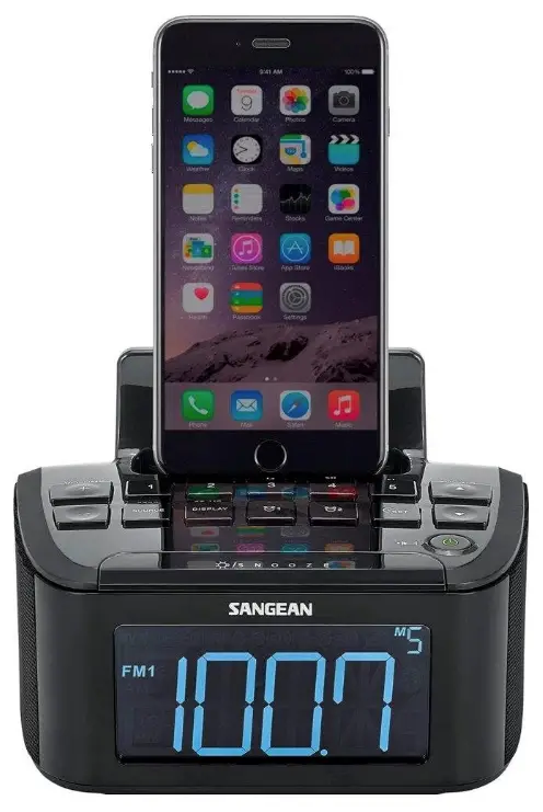 Sangean RCR-28 Digital Tuning Clock Radio with Lightning Connector Dock-PRODUCT