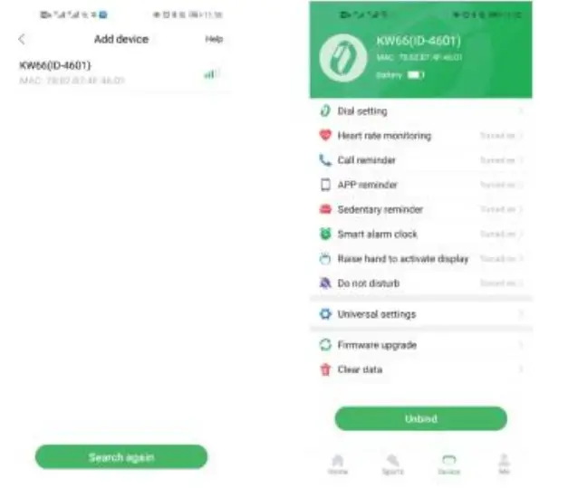 WOWME KW66 Smartwatch - wristband 1
