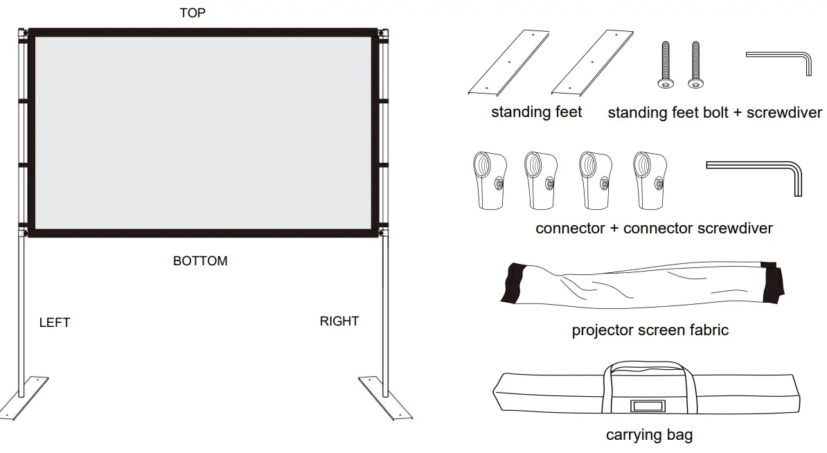 meijer Portable Projector Screen - ASSEMBLY