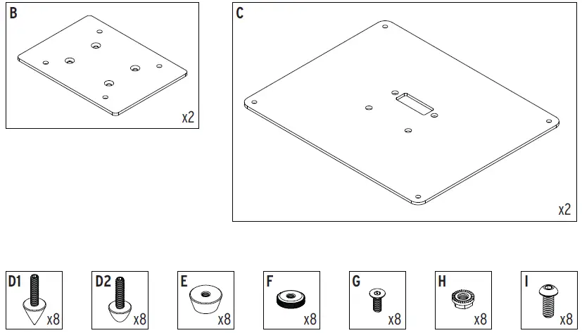 Klipsch KS-28 KS Series Bookshelf Speaker Stands 02