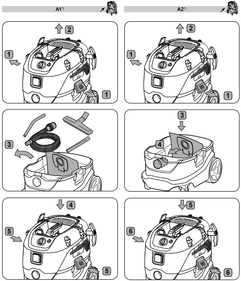 makita VC4210L Wet or Dry Shop Vacuum Cleaner - Figure 1