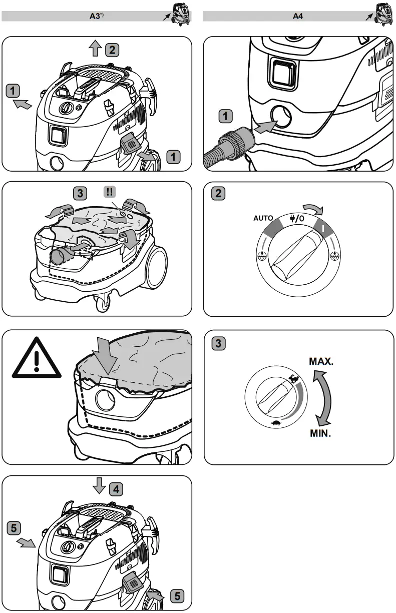makita VC4210L Wet or Dry Shop Vacuum Cleaner - Figure 2