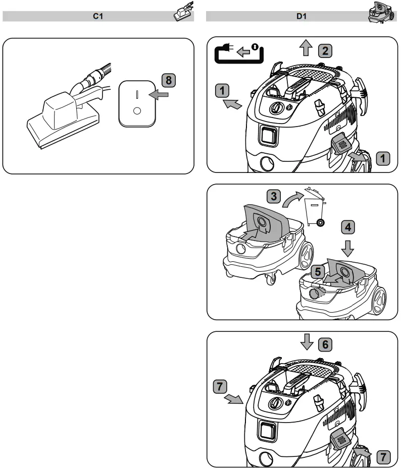 makita VC4210L Wet or Dry Shop Vacuum Cleaner - Figure 7