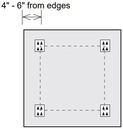 PRIMACOUSTIC Broadway Ridgid Fiberglass Panels - Impaler clip locations