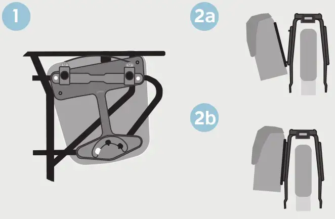 MIK V4 Side System Mount Bag - Attached on bike with additional heel space