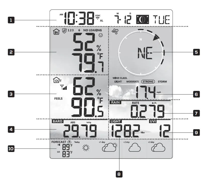 Logia LOWSC713SWB 7 In 1 Wi-Fi Weather Station 3