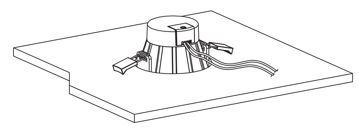 Downlight with internal drive