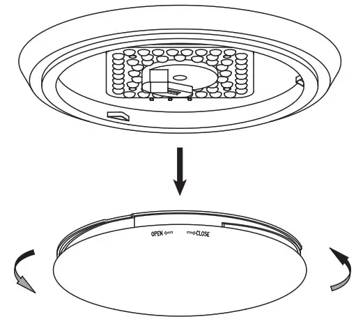 Pia Ricco A 11195CBN 4PK Brushed Nickel Selectable LED Flush Mount Ceiling Light Fixture - INSTALLATION 2