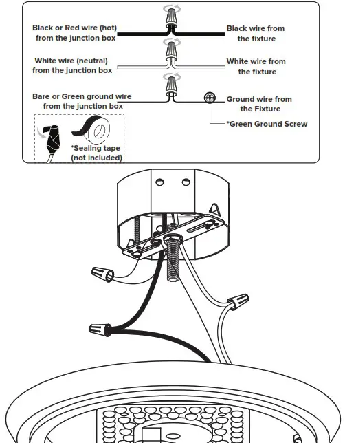 Pia Ricco A 11195CBN 4PK Brushed Nickel Selectable LED Flush Mount Ceiling Light Fixture - INSTALLATION 3