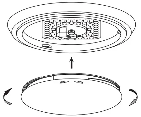 Pia Ricco A 11195CBN 4PK Brushed Nickel Selectable LED Flush Mount Ceiling Light Fixture - INSTALLATION 6