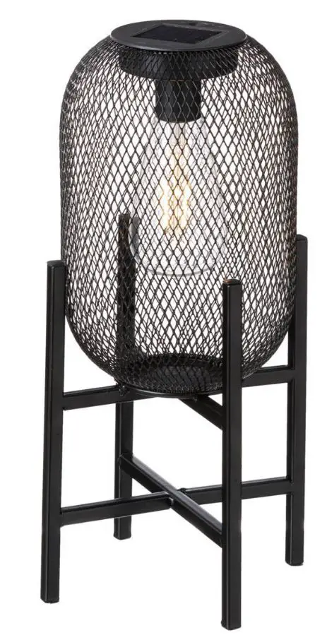 Glitzhome-2023300029-White-Metal-Mesh-Solar-Powered-Outdoor-Lantern-PRODUCT