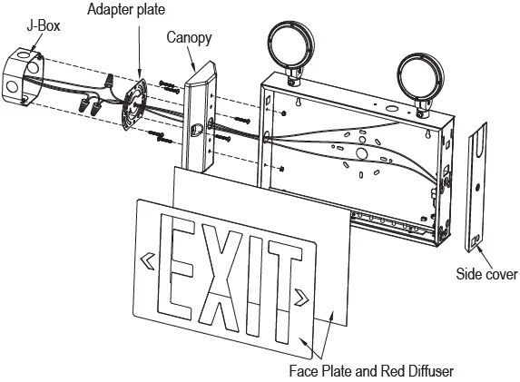 superbrightleds XSCS2-RW LED Exit and Emergency Light 07