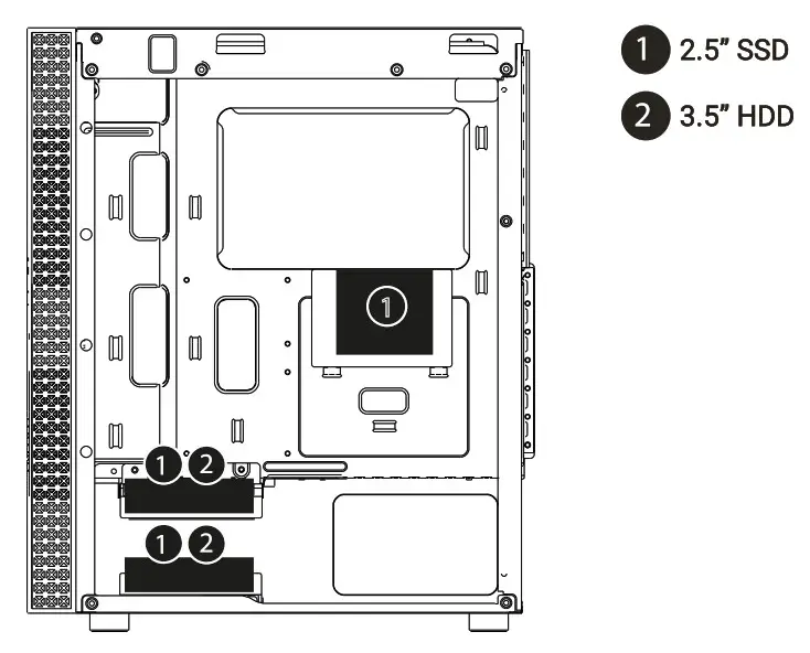 MARS GAMING MC-U3 ATX Tower - ssd