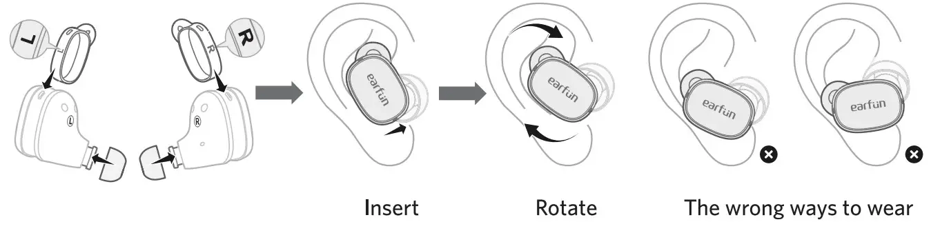 earfun Free Pro 3 ANC Wireless Earbuds - fit