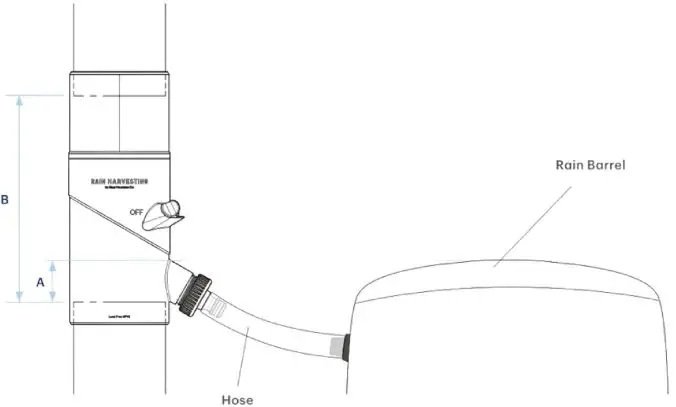 RAIN HARVESTING DDIVO1 Downpipe Diverter Round-FIG3