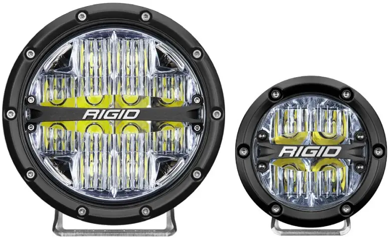 RIGID 360 Series 6 Inch LED Off Road Drive Optic with Amber Backlight Pair