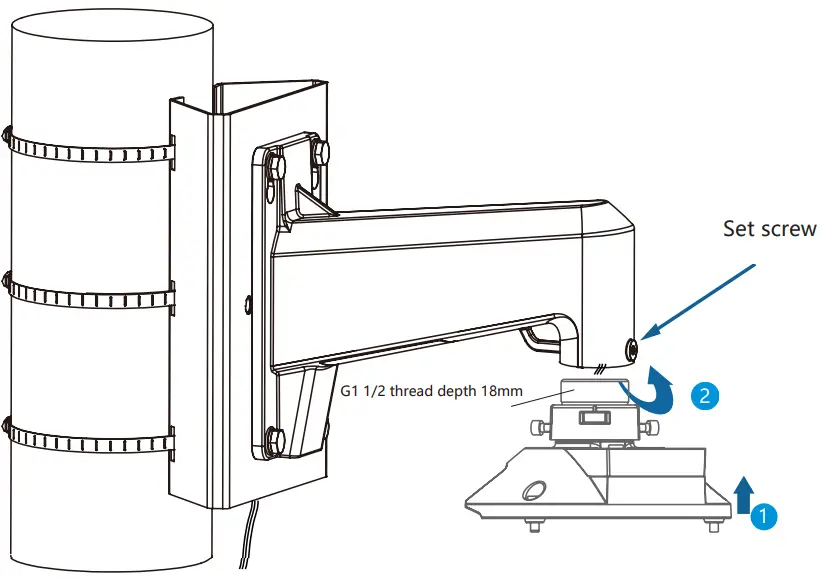 Huawei 7 Inch PTZ Dome Software Defined Camera 7 - Pole-Mounted Installation 3