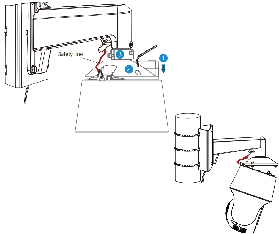 Huawei 7 Inch PTZ Dome Software Defined Camera 7 - Pole-Mounted Installation 5