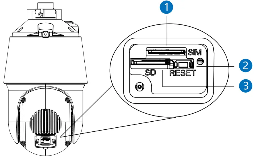 Huawei 7 Inch PTZ Dome Software Defined Camera 7 - Reset button