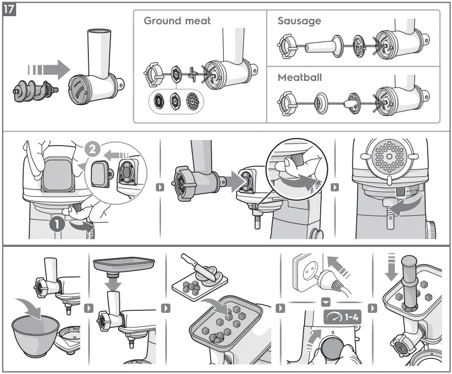 Electrolux E5KM1 Series Create 5 Kitchen Machine - Meat Grinder