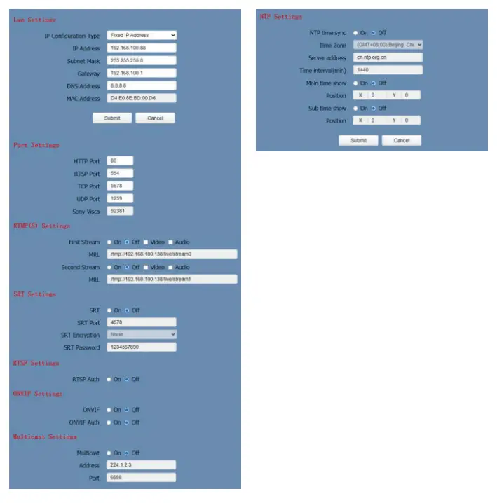 Media Solutions MS HD72 12UE USB HD Video Conference Camera - Change IP address