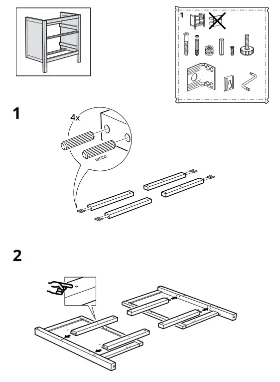 IKEA HEMNES Washstand with 2 Drawers - fig 4