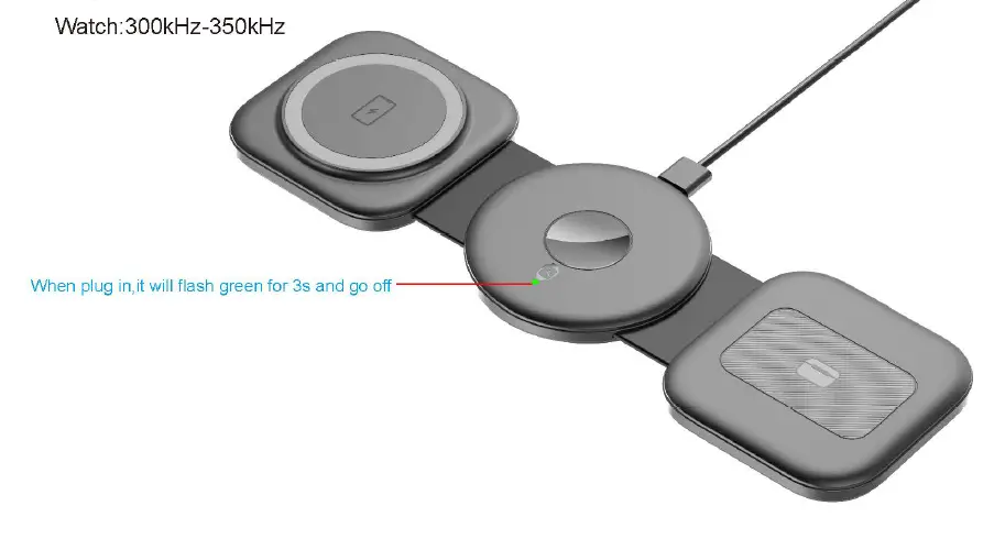 KINSOUND WLC-03 3 In 1 Foldable Wireless Charger-fig-2