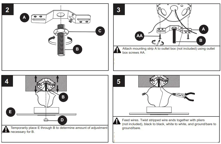 Origin 21 KYW3001LX-02 LED Flush Mount Ceiling Fixture - INSTALLATION 1