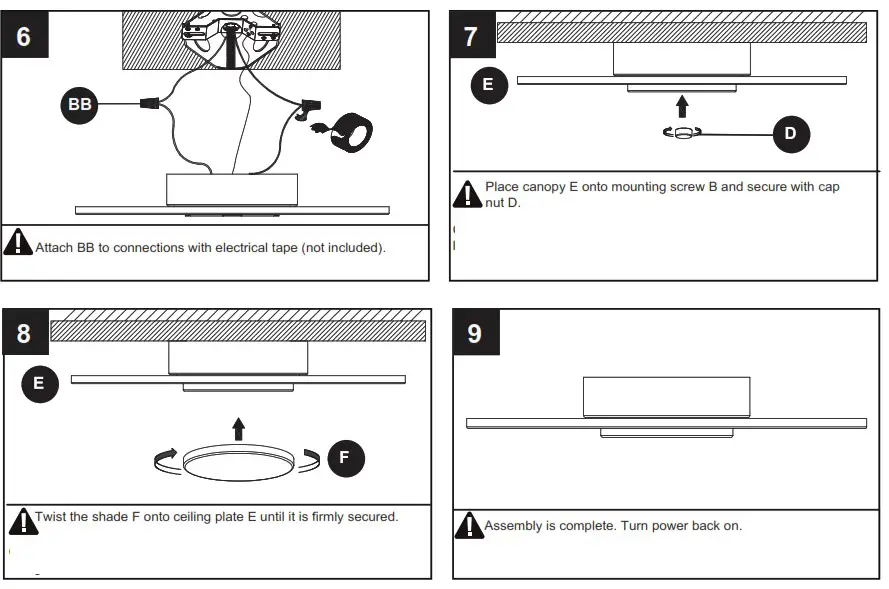 Origin 21 KYW3001LX-02 LED Flush Mount Ceiling Fixture - INSTALLATION 5
