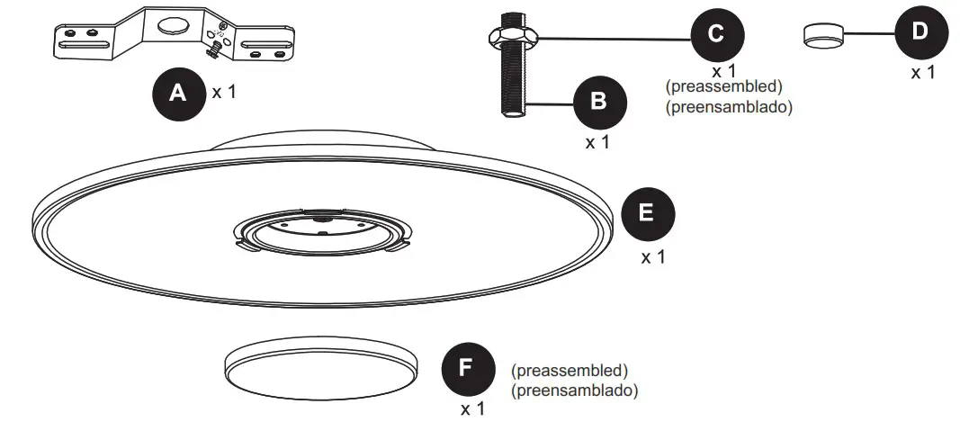 Origin 21 KYW3001LX-02 LED Flush Mount Ceiling Fixture - PAQUETE