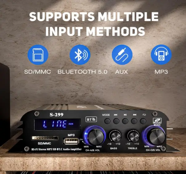 Facmogu S-299 Bluetooth Power Amplifier-FIG-2