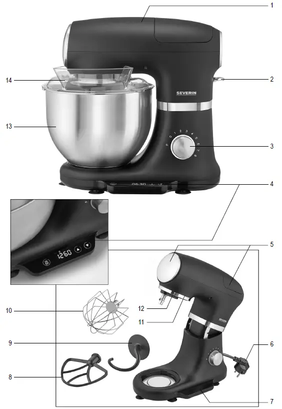 SEVERIN-KM-3898-Food-Processor-fig-1