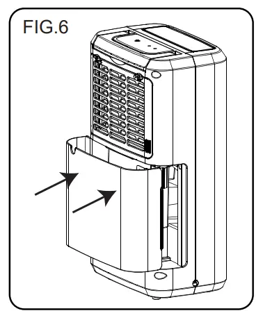 DRAPER 56135 230V Mobile Dehumidifier - Control panel 7