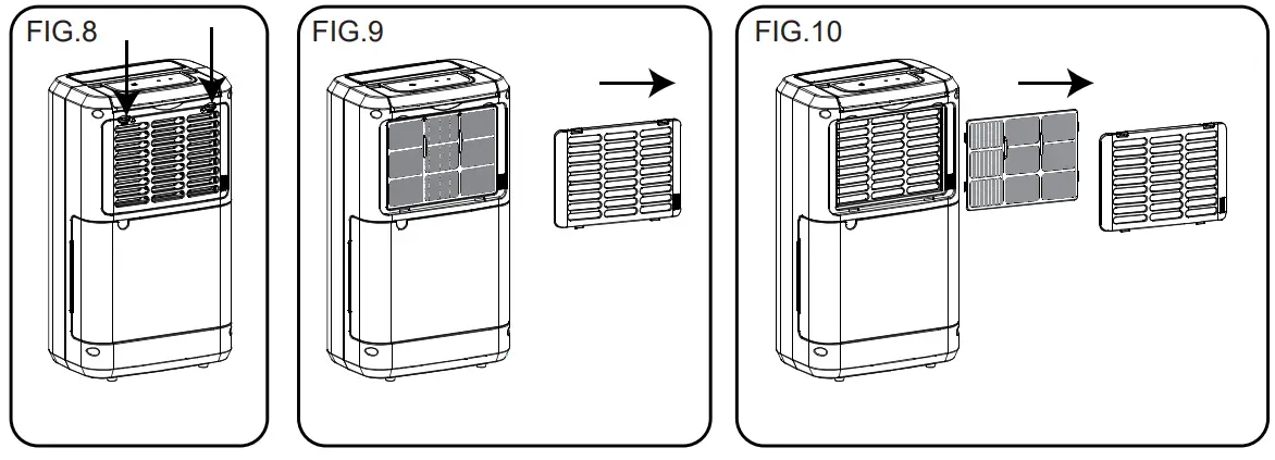 DRAPER 56135 230V Mobile Dehumidifier - Control panel 9