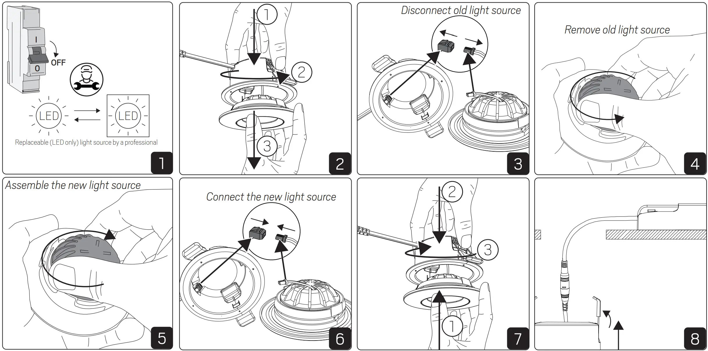 Replacement of light source